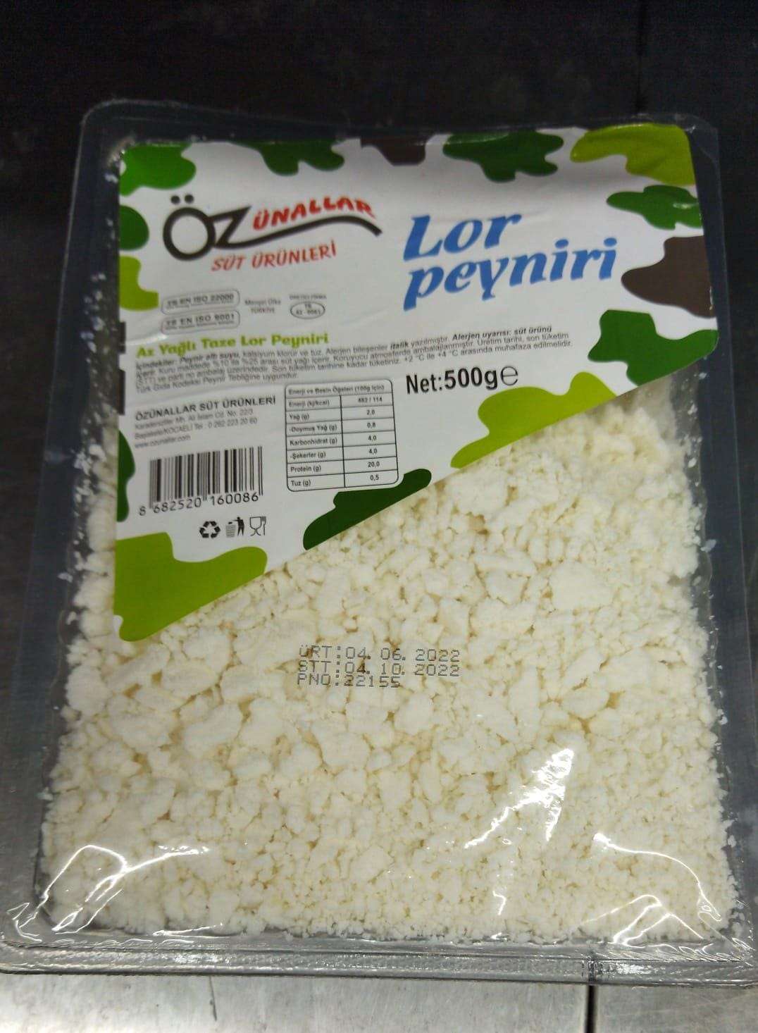 ÖZÜNALLAR LOR PEYNİRİ 500 GR